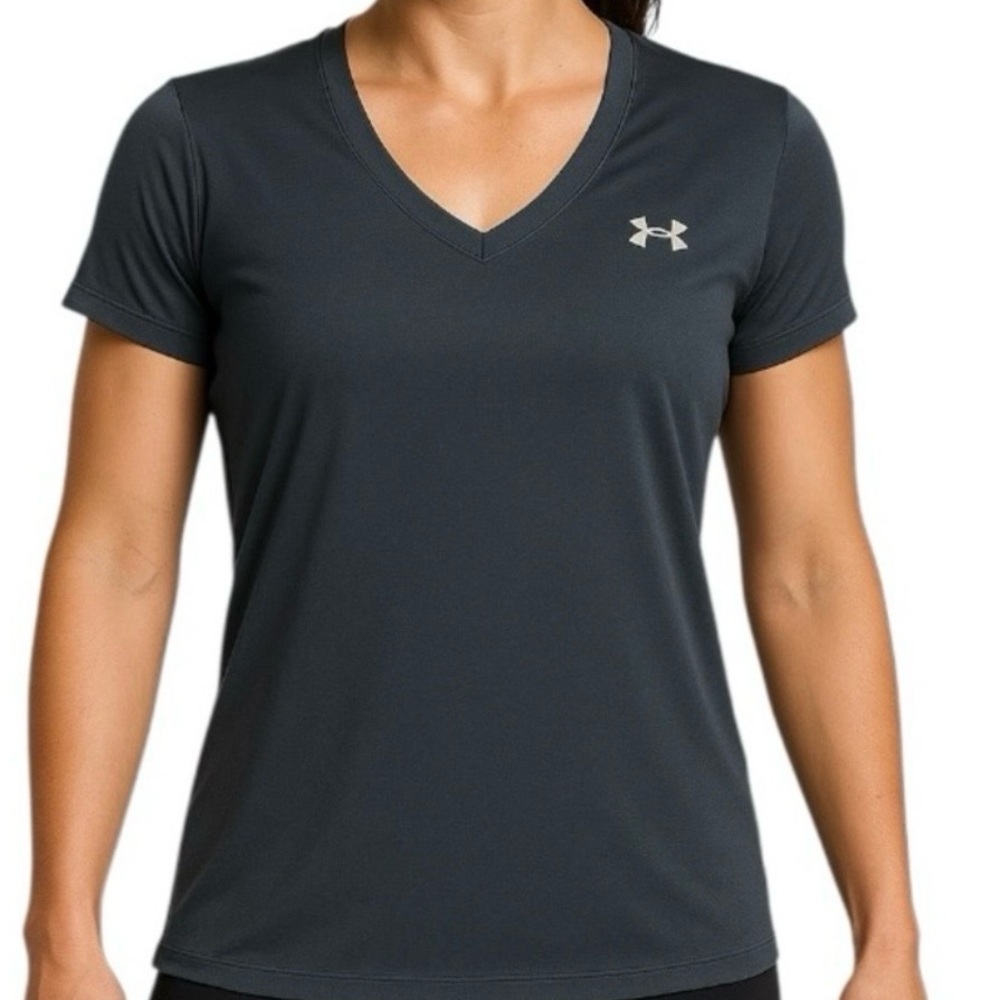 Under Armour Women's Charcoal V-Neck Tee